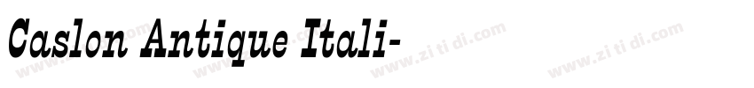 Caslon Antique Itali字体转换